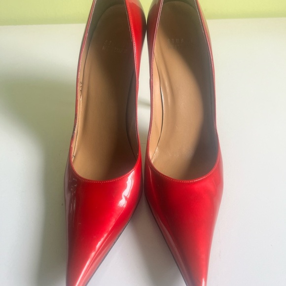 stewart weitzman, red patent leather, Vintage 90s Pointed Toe, size 8 Preowned - Picture 2 of 9